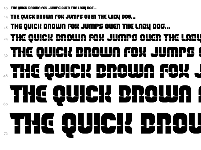 The Light Brigade font waterfall